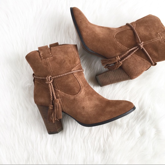 Dolce Vita | chestnut brown suede western tie boot - Picture 8 of 8